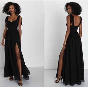 LULU's Prom Wedding Bridesmaid Flowy Romantic Special Event Maxi Dress